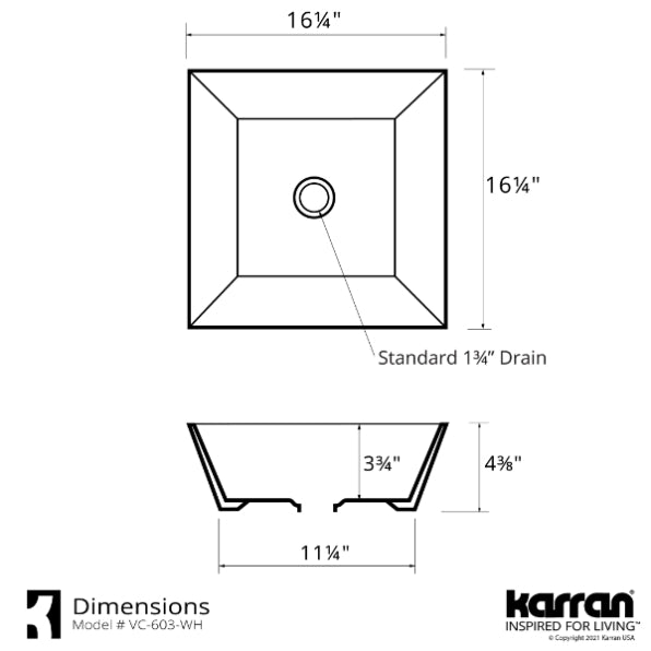 Derbyshire Vitreous China Vessel Bathroom Sink