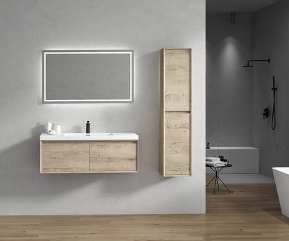 Bella 48" Wall Mounted Bathroom Vanity with Acrylic Integrated Sink Top