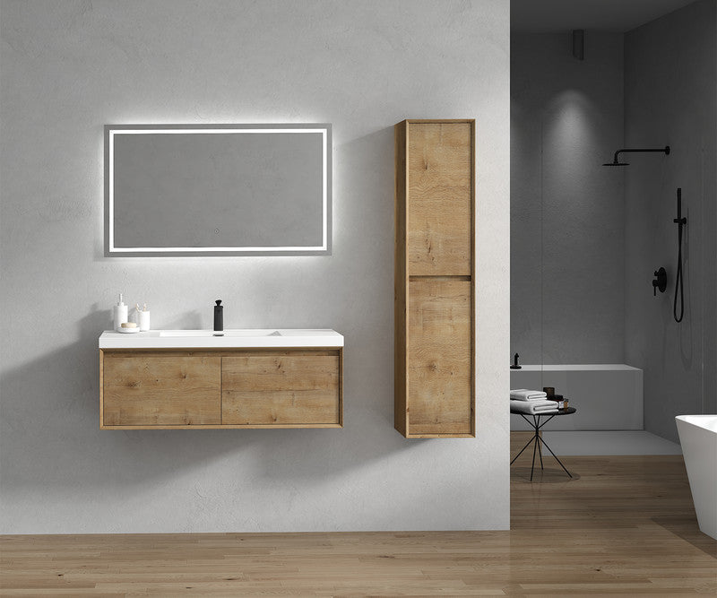 Bella 48" Wall Mounted Bathroom Vanity with Acrylic Integrated Sink Top