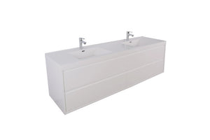 Sage 72" Wall Mounted Vanity With Double Sink