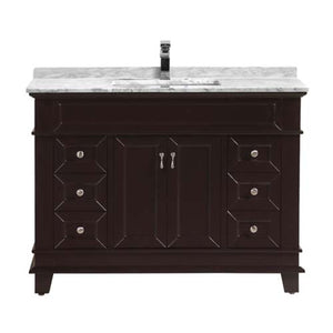 Castillo 48" Freestanding Vanity With Marble Top And Ceramic Sink