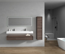 Load image into Gallery viewer, Alysa 72&quot; Wall Mounted Vanity With Acrylic Sink/Double Faucet Hole

