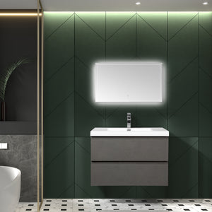 Angel 24" Wall Mounted Modern Bathroom Vanity With Reinforced Acrylic Sink