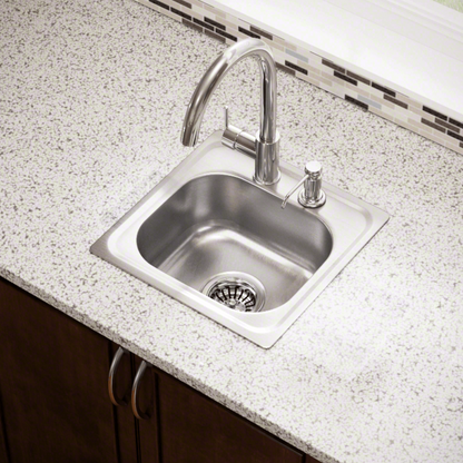 Lester 15" Stainless Steel Top Mount Bar Sink