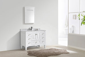 Castillo 48" Freestanding Vanity With Marble Top And Ceramic Sink