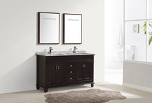 Load image into Gallery viewer, Castillo 60&quot; Freestanding Vanity With Marble Top And Ceramic Sink
