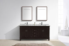 Load image into Gallery viewer, Castillo 72&quot; Freestanding Vanity With Marble Top And Double Ceramic Sinks
