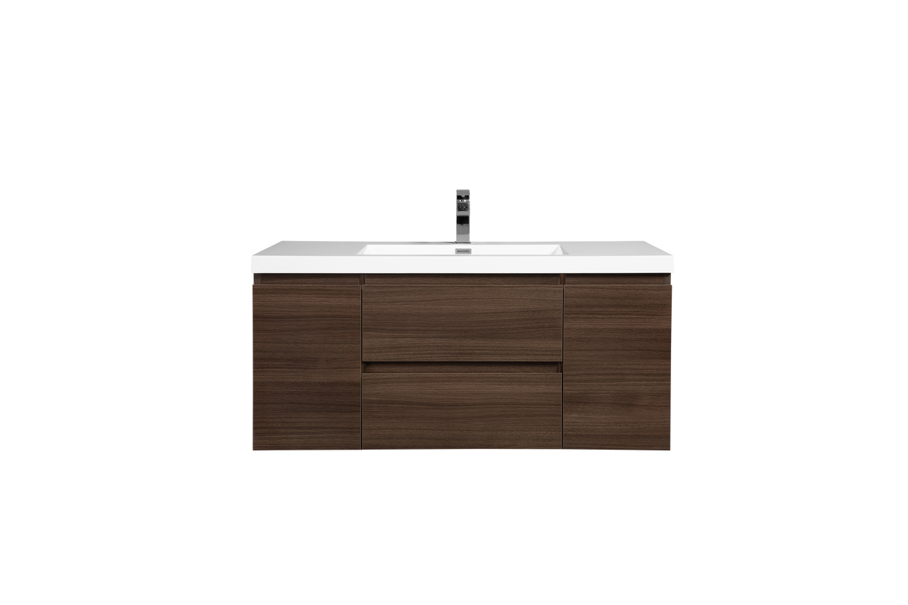 Angel 48"  Wall Mounted Bathroom Vanity with A Integrated Sink