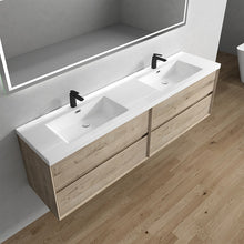 Load image into Gallery viewer, Kingdee 84&quot; Wall Mounted Vanity With Acrylic Top Double Sink
