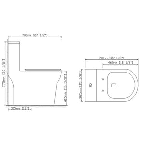 Aquilla One Piece 3" Dual Flash Elongated Toilet