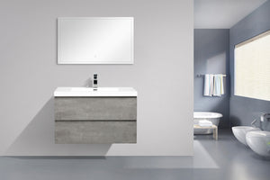 Angel 36" Wall Mounted Vanity With A Integrated Sink