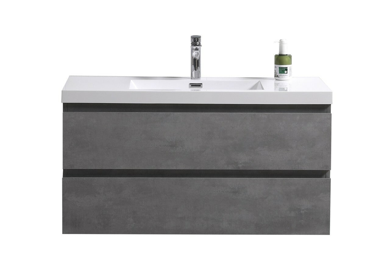 Angel 36" Wall Mounted Bathroom Vanity with A Integrated Sink