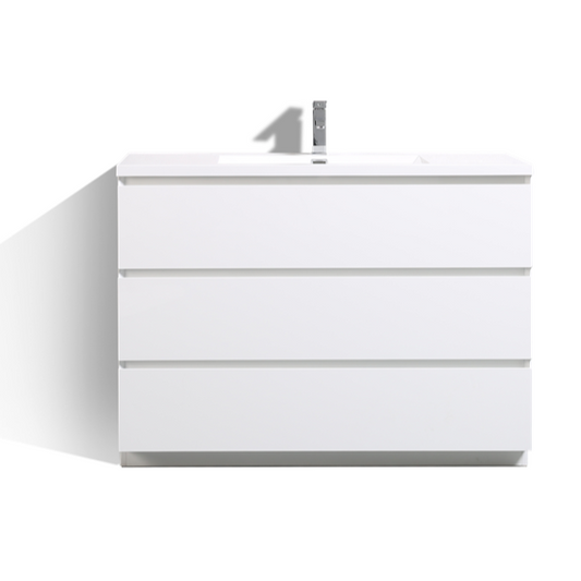 Angeles 48" Freestanding Bathroom Vanity with Reinforced Acrylic Integrated Sink Top