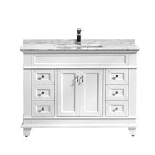 Load image into Gallery viewer, Castillo 48&quot; Freestanding Vanity With Marble Top And Ceramic Sink
