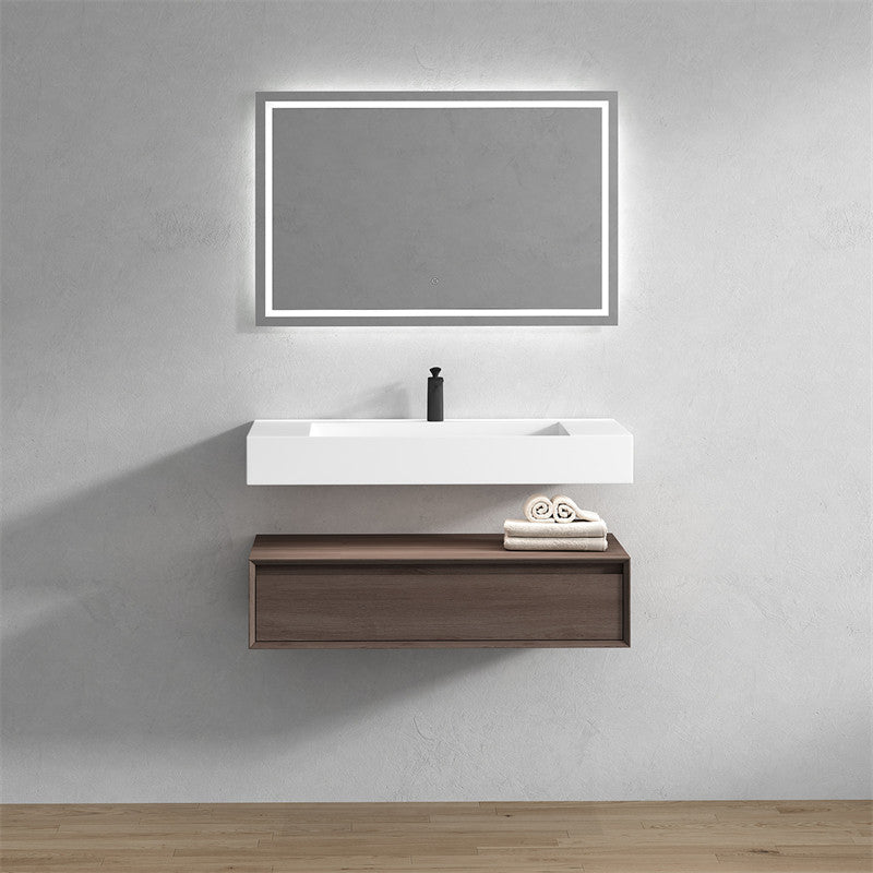 Alysa 42" Wall Mounted Bathroom Vanity with Acrylic Sink