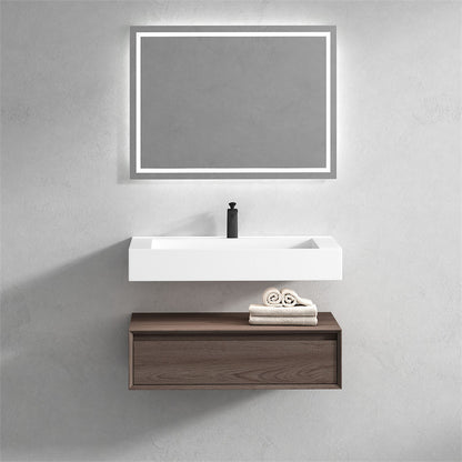 Alysa 36" Wall Mounted Bathroom Vanity with Acrylic Sink