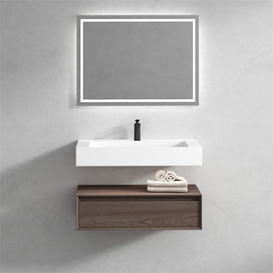 Alysa 36" Wall Mounted Vanity With Acrylic Sink