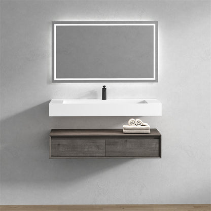 Alysa 48" Wall Mounted Bathroom Vanity with Acrylic Sink