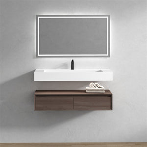 Alysa 48" Wall Mounted Vanity With Acrylic Sink