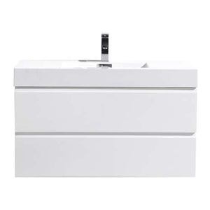 Fortune 42" Wall Mounted Vanity With Single Reinforced Acrylic Sink