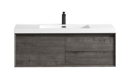 Bella 48" Wall Mounted Bathroom Vanity with Single Acrylic Top