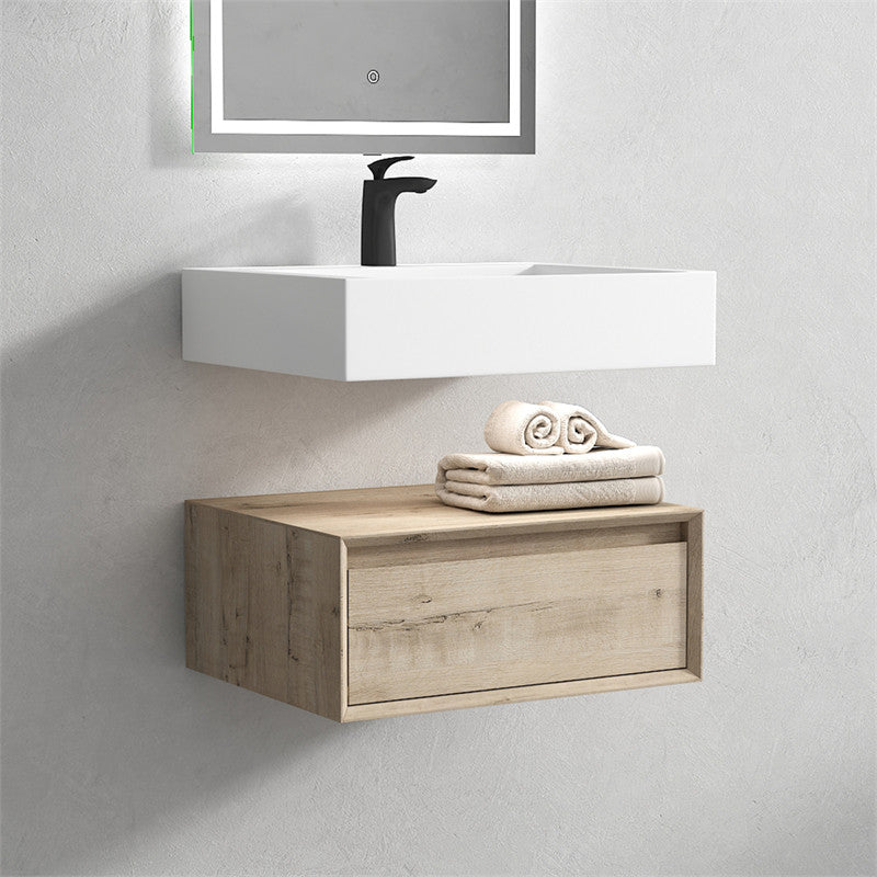 Alysa 24" Wall Mounted Bathroom Vanity with Acrylic Integrated Sink Top