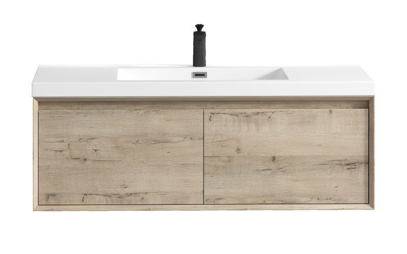 Bella 48" Wall Mounted Bathroom Vanity with Acrylic Integrated Sink Top