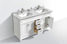 Load image into Gallery viewer, Castillo 60&quot; Freestanding Vanity With Marble Top And Ceramic Sink
