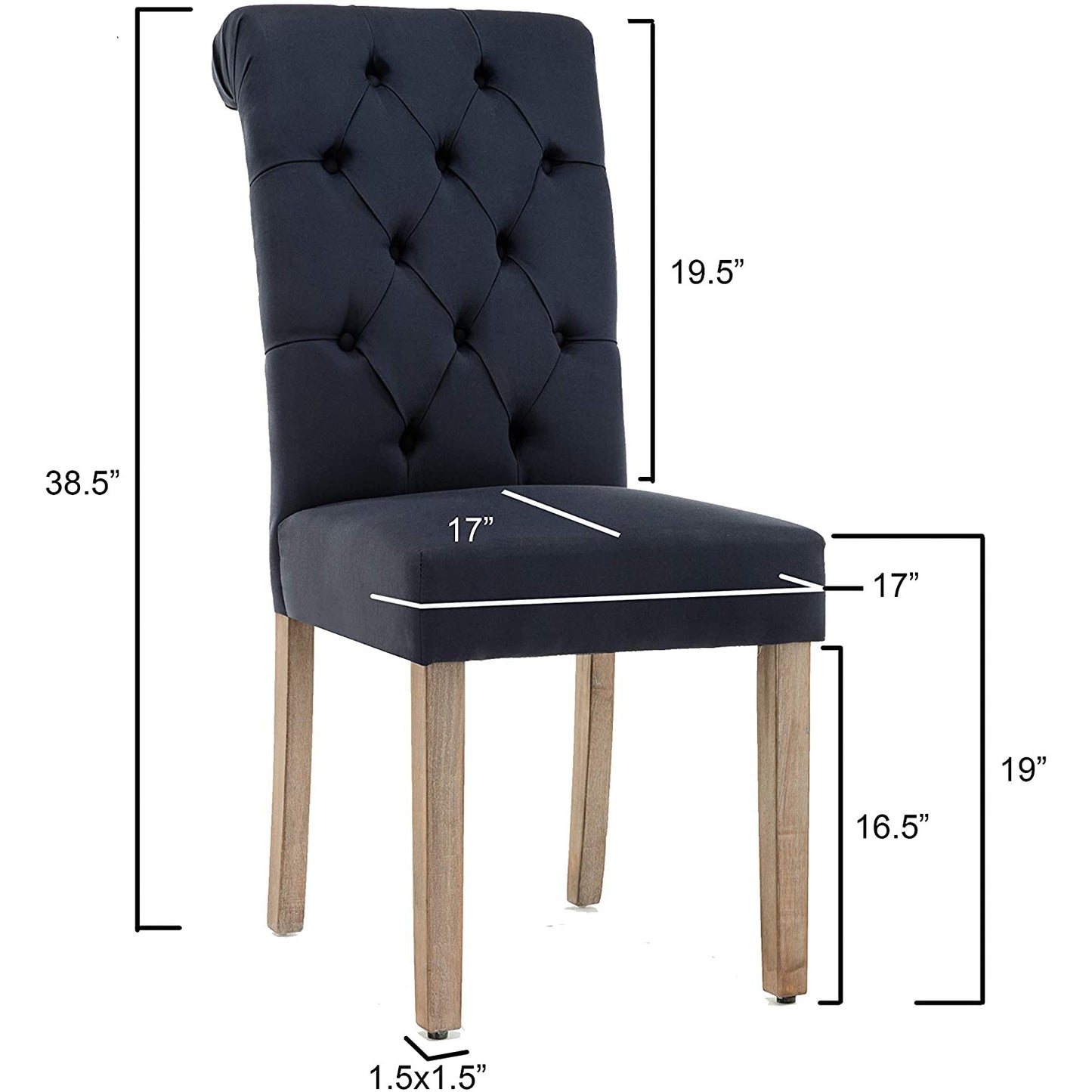 D-006 Tufted Dining Chair Set 2 Per Box