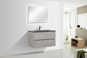 Eddy 30" Wall Mounted Vanity with Integrated Sink Top