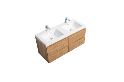 Angel 48"  Wall Mounted Bathroom Vanity with A Integrated Sink