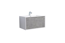 Load image into Gallery viewer, Furla 30&quot; Wall Mounted Vanity with White Reinforced Acrylic Sink
