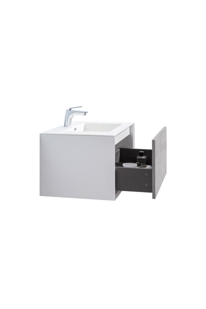 Furla 30" Wall Mounted Bathroom Vanity with White Reinforced Acrylic Sink