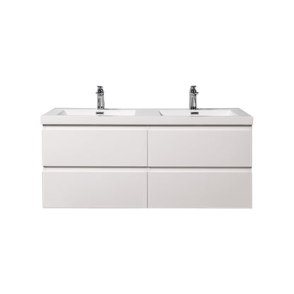 Angel 48"  Wall Mounted Bathroom Vanity with A Integrated Sink
