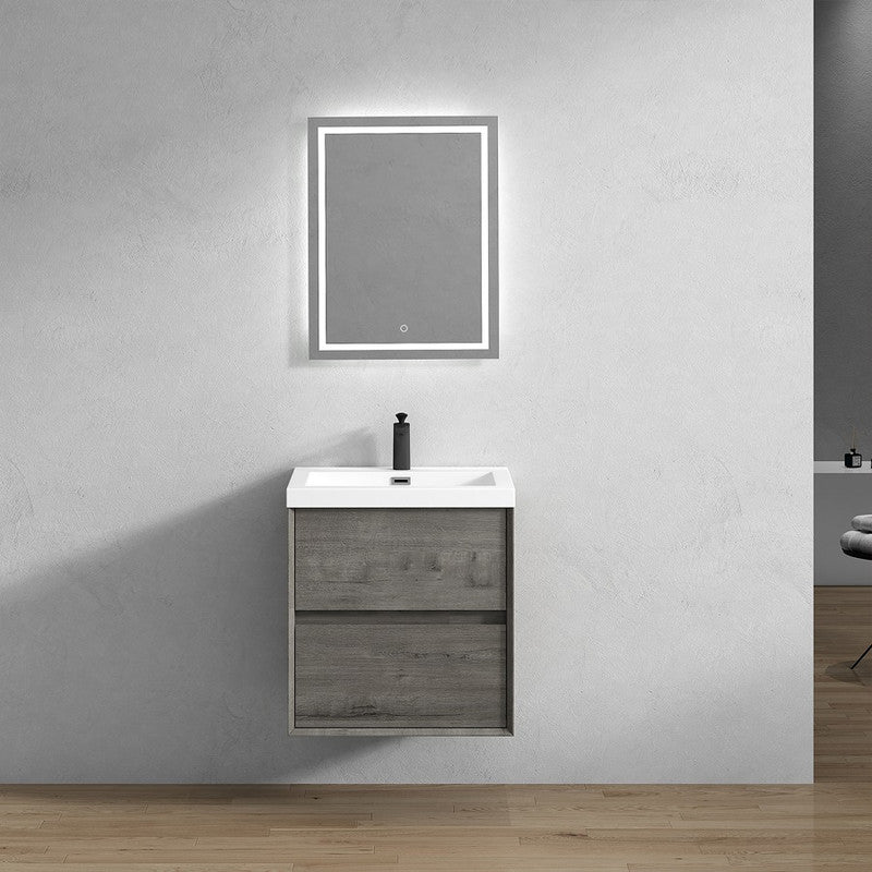 Kingdee 24" Wall Mounted Bathroom Vanity with Acrylic Top
