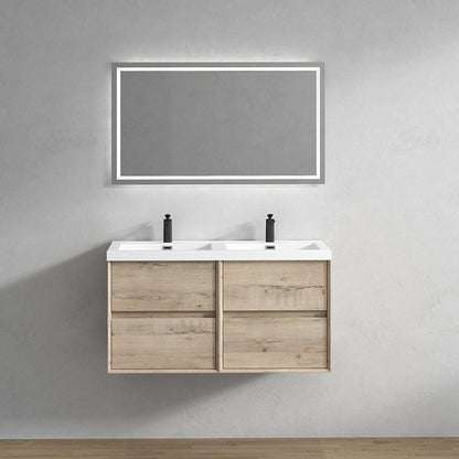 Kingdee 48" Wall Mounted Bathroom Vanity with Acrylic Top