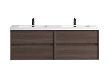 Load image into Gallery viewer, Kingdee 72&quot; Wall Mounted Vanity With Acrylic Top Double Sink
