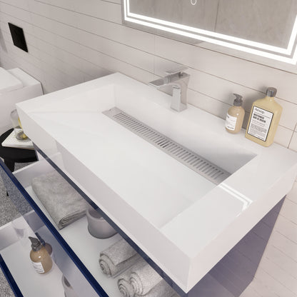 Monterey 36" Wall Mounted Bathroom Vanity with Reinforced Acrylic Sink