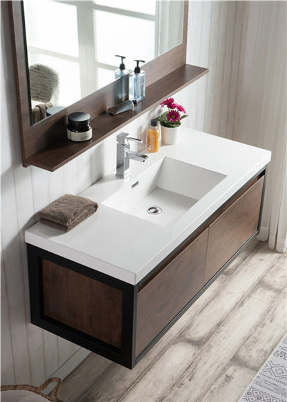 Lake 48" Wall Mounted Bathroom Vanity with Reinforced Acrylic Sink