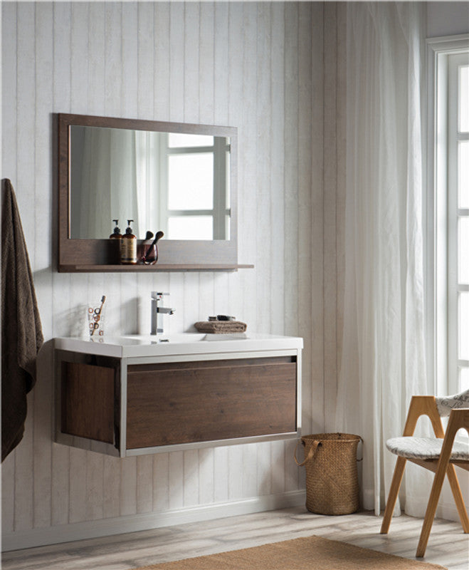 Lake 42" Wall Mounted Bathroom Vanity with Reinforced Acrylic Sink