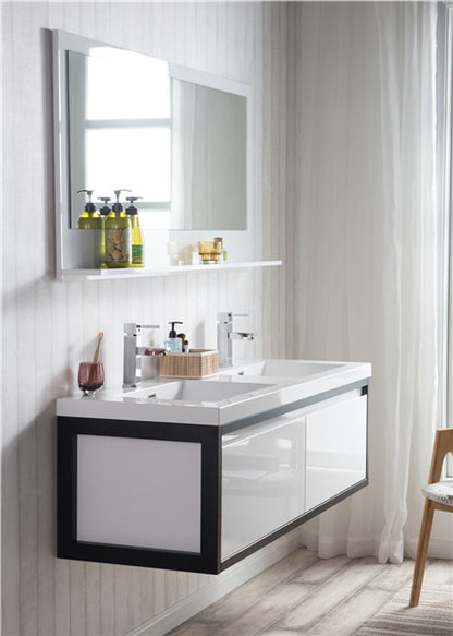 Lake 60" Wall Mounted Bathroom Vanity with Reinforced Acrylic Sink