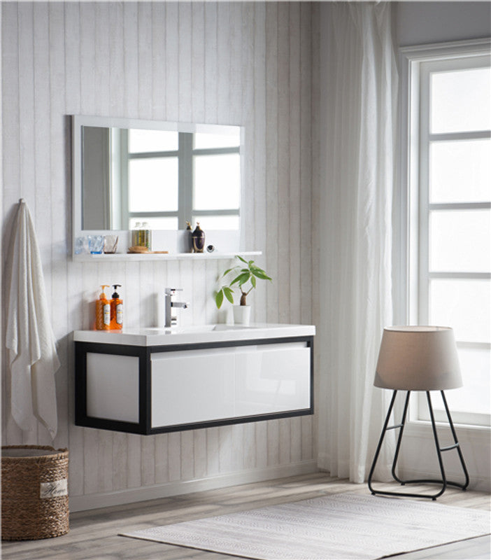 Lake 48" Wall Mounted Bathroom Vanity with Reinforced Acrylic Sink