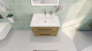 Eloise 30" Wall Mounted Vanity With Reinforced Acrylic Sink