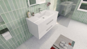 Eloise 42" Wall Mounted Vanity With Reinforced Acrylic Sink