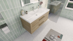 Eloise 48" Wall Mounted Vanity With Reinforced Acrylic Sink
