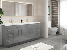 Load image into Gallery viewer, Elsa 84&quot; Freestanding Vanity With Reinforced Acrylic Sink
