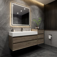 Load image into Gallery viewer, Max 68&quot; Wall Mounted Vanity With Acrylic Sink W/Small Side Cabinet
