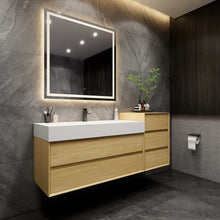 Load image into Gallery viewer, Max 68&quot; Wall Mounted Vanity With Acrylic Sink W/Small Side Cabinet
