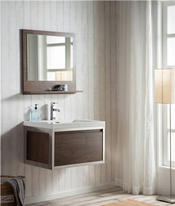 Lake 30" Wall Mounted Vanity With Reinforced Acrylic Sink