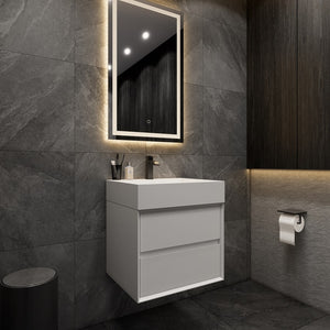 Max 24" Wall Mounted Vanity With Acrylic Sink